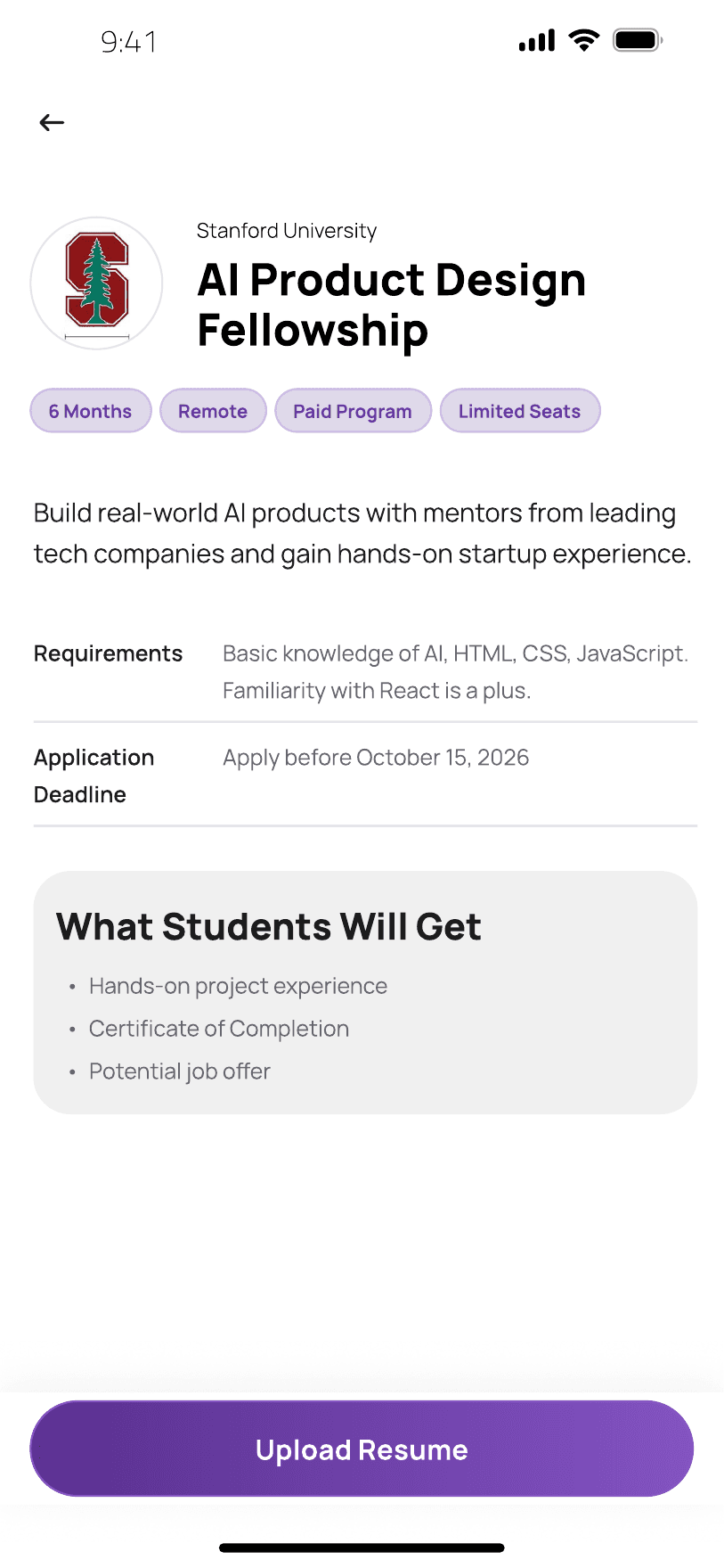 Apply & track