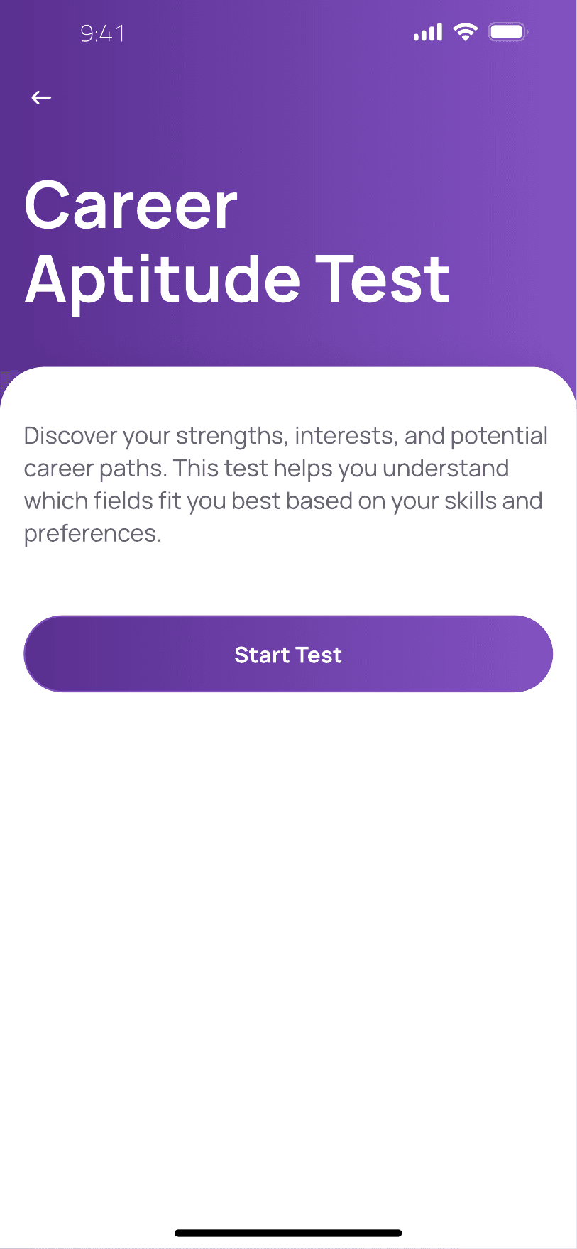 Career aptitude test